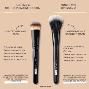 Кисть косметическая д/тональной основы №3 "PRO" RELOUIS