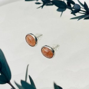 Серьги-пусеты из Солнечного камня