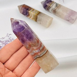Кристалл Аметиста с основанием из Кварца и Агата