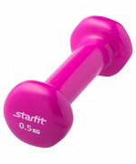 Гантель виниловая DB-101 0,5 кг, розовая STARFIT