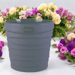Горшок для цветов &quot;Бархан&quot; 7,5л, цвет антрацит,с вкладкой