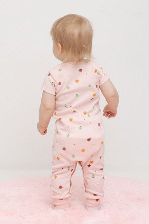 Полукомбинезон(Весна-Лето)+baby (бежево-розовый, яблочки)