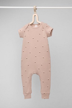 Полукомбинезон(Весна-Лето)+baby (нюдовый беж, белые кораблики)