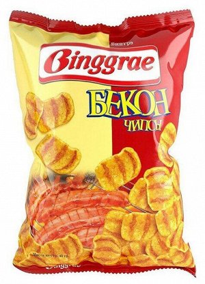 Бингрэ,Чипсы бекон 40 гр,Binggrae