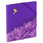 Папка для тетрадей на резинке Berlingo &quot;&quot;Flower Art&quot;&quot; А5+, 600мкм, с рисунком