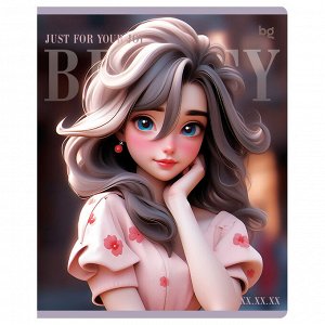 Тетрадь 40л., А5, клетка BG ""Beauty""