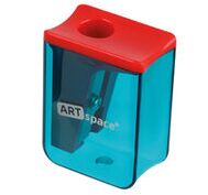 Точилка пластиковая ArtSpace ""Case"", 1 отверстие, с контейнером, ассорти