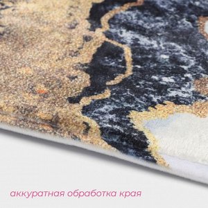Коврики для ванной и туалета Доляна «Мрамор», 2 шт., 79x50 см, 50x39 см