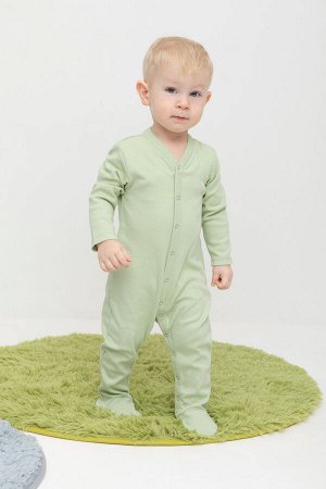 Комбинезон(Весна-Лето)+baby (фисташковое безе, мини лягушата)