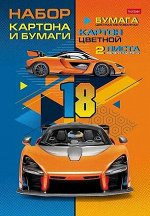 Набор цветной мелованной бумаги и картона Hatber &quot;Спорт-шик&quot;, А4, 18 листов