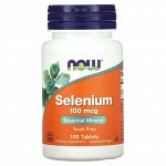 Селен NOW Selenium 100мкг - 100 таб