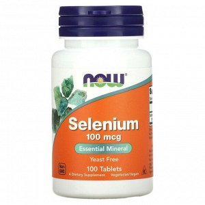 Селен NOW Selenium 100мкг - 100 таб