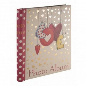 Фотоальбом 24*29см обложка из картона "Love" с клеевым покрытием и плёнкой для фото 10л
