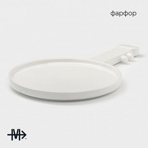 Блюдо Magistro «Гитара», 34.5x20.7x2 см, фарфор, белое