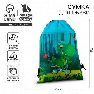 Мешок для обуви Dinotime, нетканое полотно, размер 30?40 см