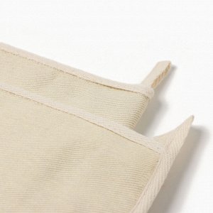 Набор кухонный «Этель» Home, цвет молочный, варежка-прихватка 18x29 см, прихватка 19x19 см