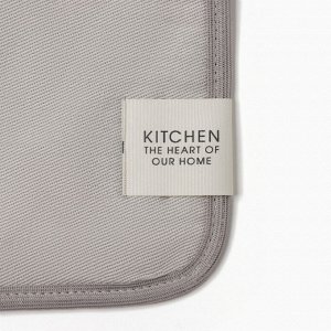 Набор кух. Этель Kitchen, цв. светло-серый, варежка-прихватка 18х29 см, прихватка 19х19 см.