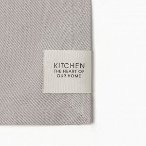 Полотенце «Этель» Kitchen, 40x73 см, светло-серое, 100% хлопок, саржа 250 г/м²