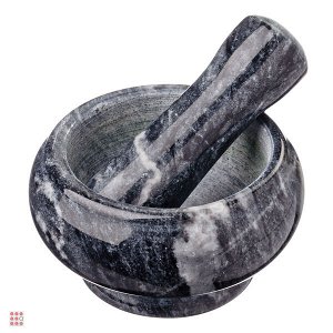 Мраморная ступка с пестиком, 9х4,5 см