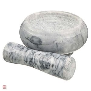 Мраморная ступка с пестиком, 9х4,5 см