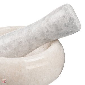 Мраморная ступка с пестиком, 9х4,5 см