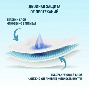Подгузники на липучках YokoSun для взрослых, размер ХL(130-170см) 10 шт.