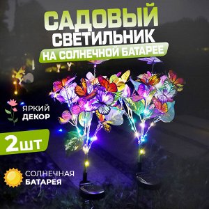 Набор садовых светильников на солнечной батарее "Solar Flower", 2 шт.