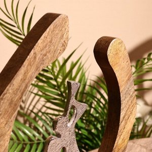 Сувенир интерьерный в деревянном кольце «Ангел», 25x8x28 см