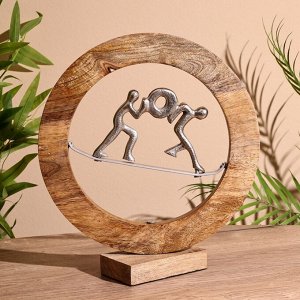 Сувенир интерьерный в деревянном кольце «Труд», 30x8x33 см