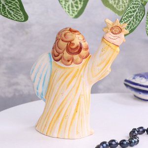 Сувенир "Ангел со звездой", 14,5 см, майолика