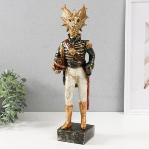 Фигурка полистоун «Золотистый дракон-генерал», 9x14x42.5 см
