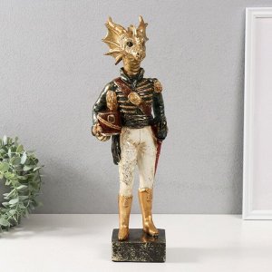 Фигурка полистоун «Золотистый дракон-генерал», 9x14x42.5 см