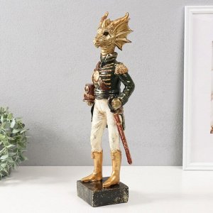 Фигурка полистоун «Золотистый дракон-генерал», 9x14x42.5 см