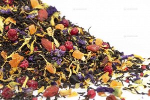 Дева Смесь индийского и цейлонского чая с добавлением ягод годжи, барбариса, брусники, кусочков малины, манго, цедры апельсина, лепестков календулы и цветов мальвы. Отличный, сбалансированный вкус это