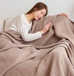 Хлопковое вафельное покрывало 200*230 см.