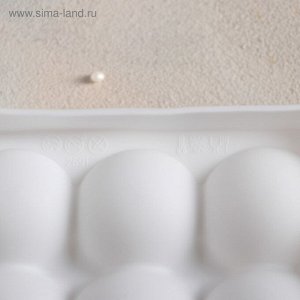 Форма для муссовых десертов и выпечки Доляна «Сладкие шарики», силикон, 14,8?4,1 см (внутренний размер 12,5?12,5 см), цвет белый