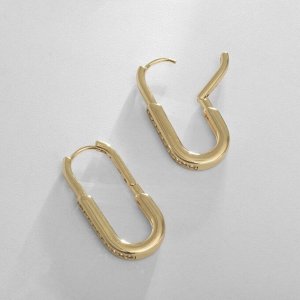 Серьги со стразами XUPING признание, дорожка, белые в золоте