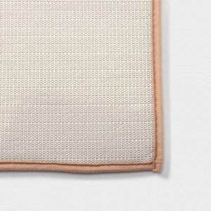 Коврики для ванны и туалета Доляна «Букли», 2 шт., 40x50, 50x80 см, бежевые