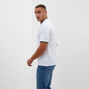 Футболка поло мужская MINAKU REGULAR FIT: белая