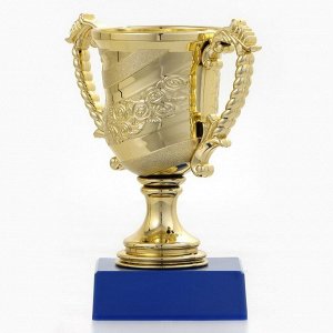 Кубок под нанесение 058, наградная фигура, золото, подставка пластик, 12.2 см