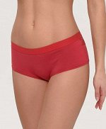 LUI et ELLE EC0551 terre cuite Трусы женские шортики, из хлопкового полотна с ажурной вставкой.