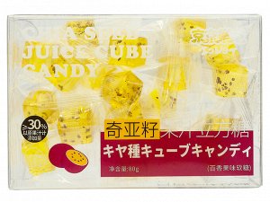 Конфета желейная с семенами Чиа со вкусом маракуйи Guangdong, 80г, 1/45