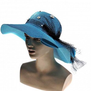 Шляпа Шляпа голубаяМатериал:полиэстрРазмер:ширина по полям 40 см