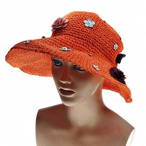 Шляпа Шляпа оранжеваяМатериал:полиэстрРазмер:ширина по полям 38 см