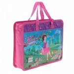 Папка с ручками, А4, на молнии, рисунок KIDIS, серия princess