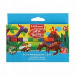 Пластилин мягкий (восковой) 12 цветов 180г ArtBerry, с Алоэ Вера, с европодвесом
