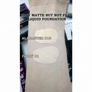 Матирующая тональная основа, stay matte not flat liquid foundation - alabaster 013