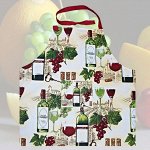 #57598 Фартук Белый/Зеленый/Бежевый/Бордовый