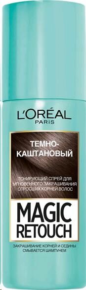 L'Oreal Paris Мэджик Ретач тонирующее средство 2 темн.каштан д/закр.корней 75мл спрей / 6шт / A86540