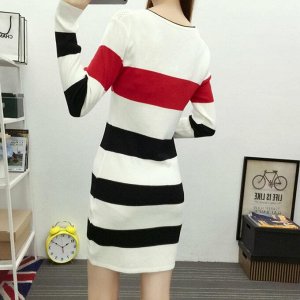 Платье Белый,черный,красный,синий-цвет пишем в комментарии.Длина 85, длина рукава 52, бюст 82, ширина плеча 35